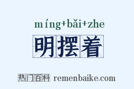 明摆着是什么意思的图片